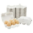 thumbnail image 1 of 20 Pack, 1/2 Dozen Empty Egg Cartons for Chicken Eggs, Half dozen Egg Holder for Farmers Market, Home Grown Tray, Arts and Crafts, Mini Egg Cartons, Hold 6 Eggs each, White, 1 of 10