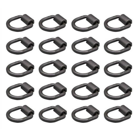 (20 Pack) 1/2" Heavy Duty Weld-On Forged D Ring 12,000 Lbs