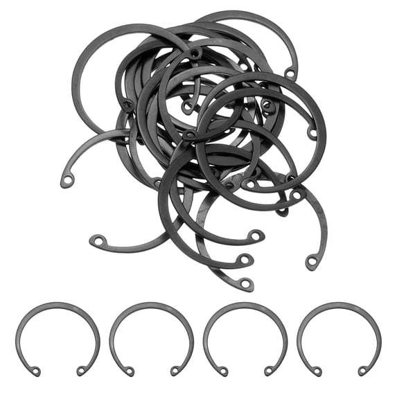 20 Pack 1-21/32"(42mm) Retaining Ring Circlip, Snap Rings C-Clips, Black