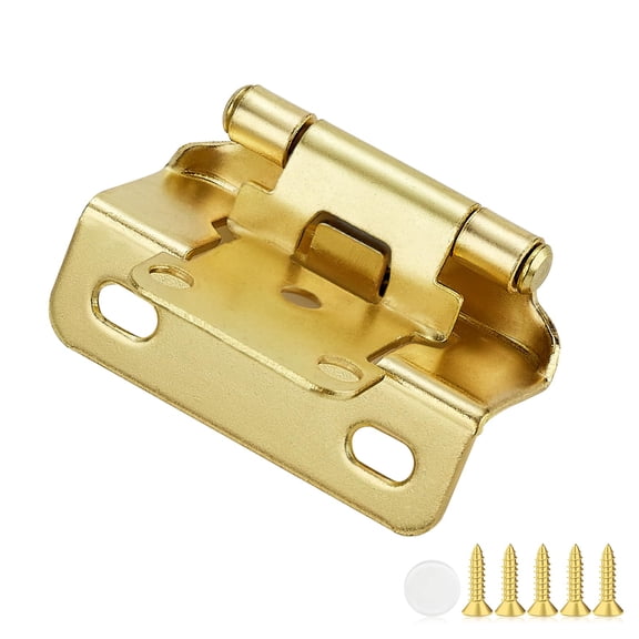 20 Pack 10 Pair Cabinet Hinges - 1/2 Inch Overlay Kitchen Partial Wrap Around Door For Face Frame Sclosing Mount Hardware