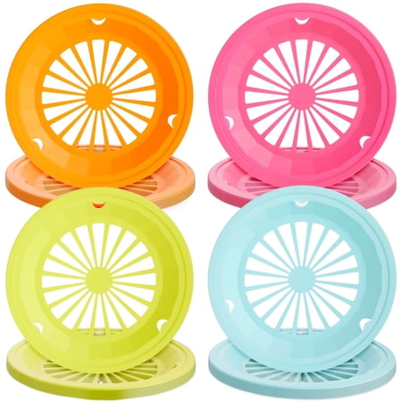 Juvale Reusable Plastic Paper Plate Holders - 10-Inch Multicolor 20-Pack - Secure Snap-In Grooves & Dishwasher Safe Paper Plate Holders for Party Use