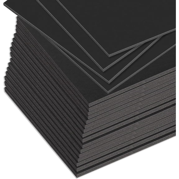 20 Pack 11.7"x16.5" Black Board, 1/5"(5MM) Thick, A3 Size, Core Backing Board Poster Board Sheets for Presentations, School, Office & Art Projects