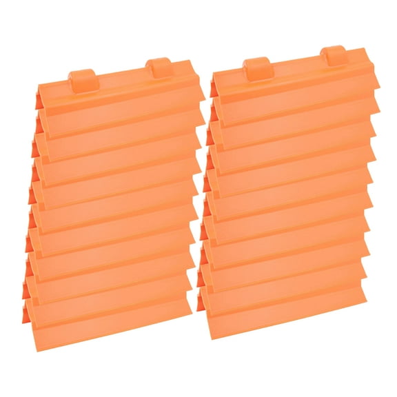 20 Pack 12" Orange Plastic Flatbed Edge Protector for Cargo Loads & Straps | Plastic Corner Protector Tie Down Webbing Strap Guard for Winch, Ratchet Straps on Flatbed Trailers
