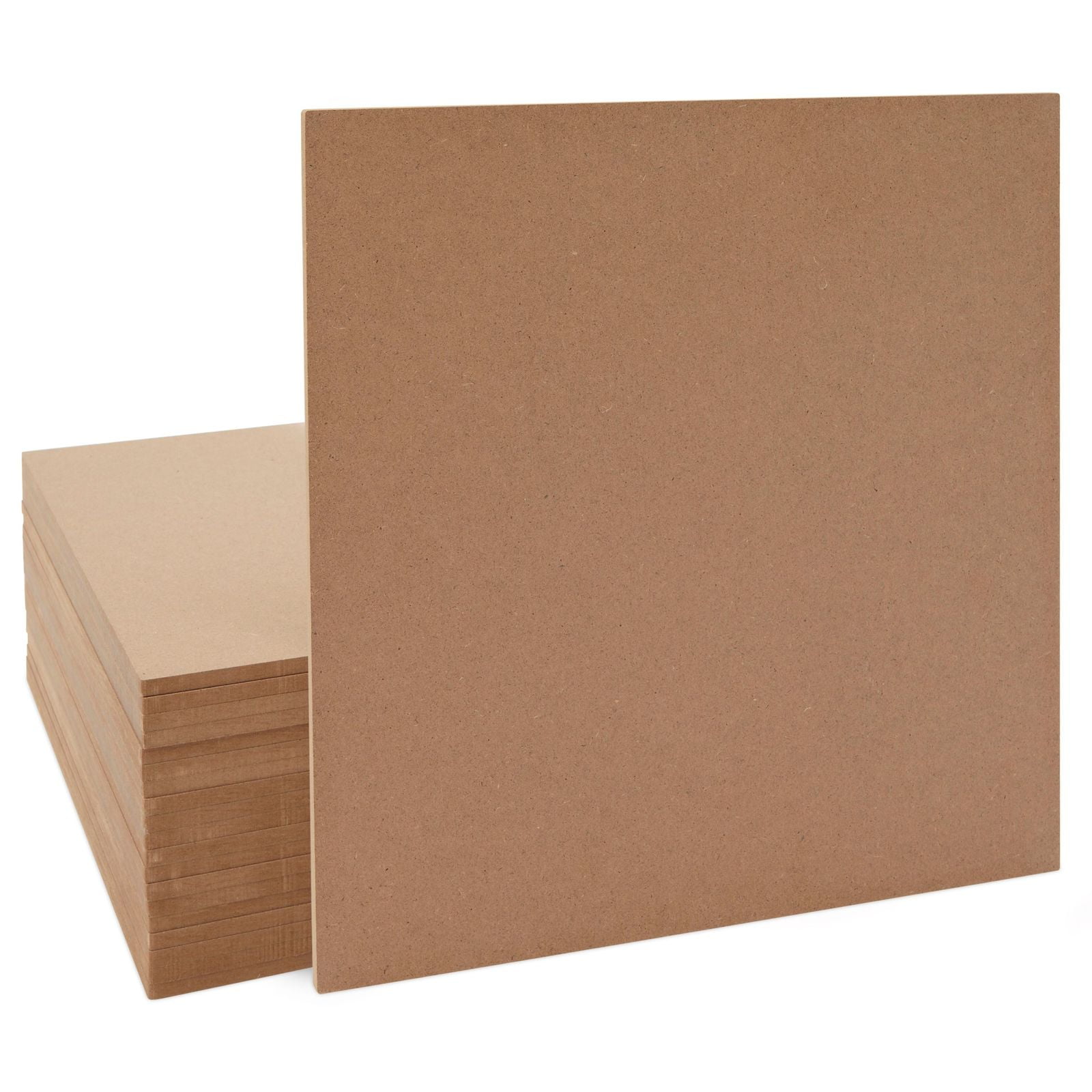 20 Pack 12x12 MDF Boards, 1/4 Thick Chipboard Sheets for DIY Arts and