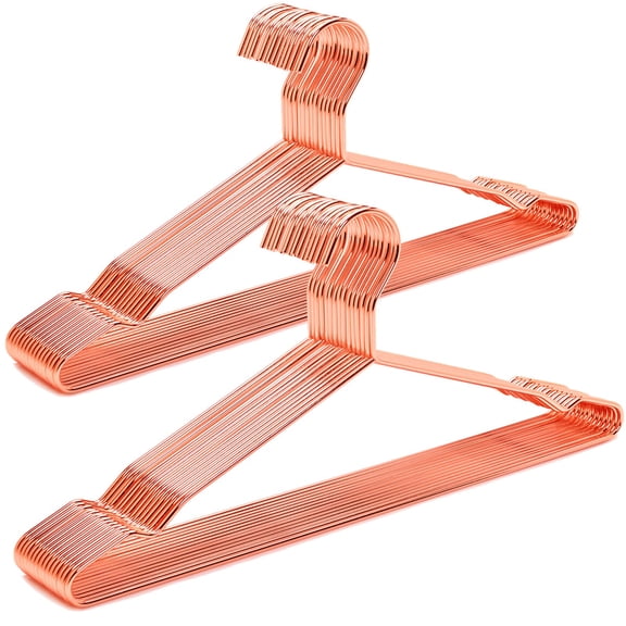 20 Pack 17 Inch Copper Metal Heavy Duty Clothes Hangers