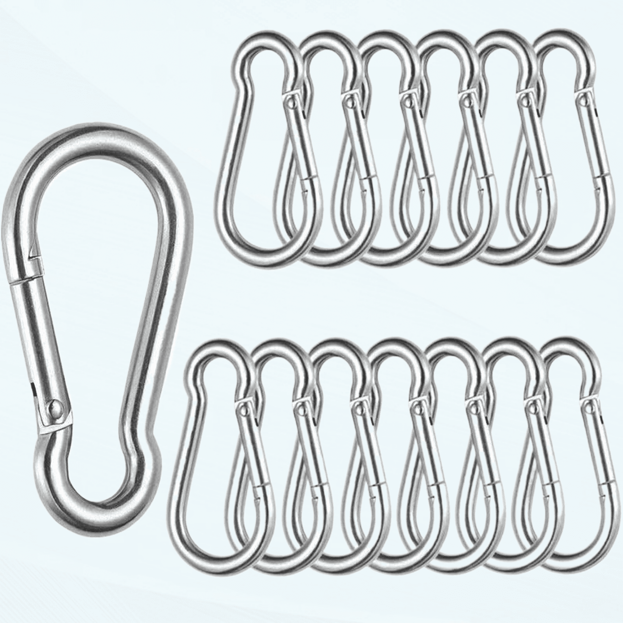 20 Pack 2-3/8 inch Spring Snap Hooks, Heavy Duty Key Carabiner Clip ...
