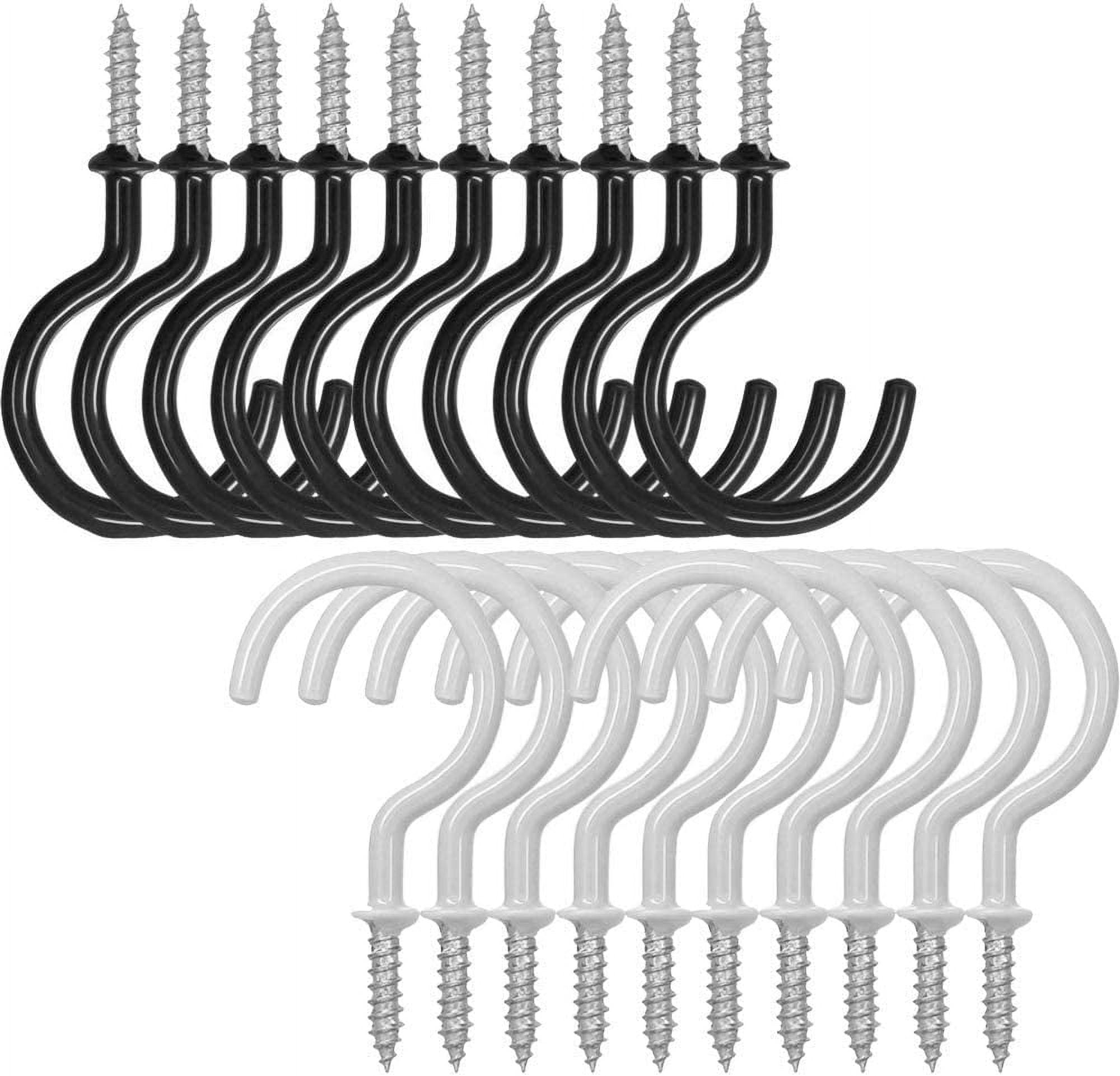 20 Pack 2.9 inch Cup Hooks Screwin Hooks Heavy Duty Vinyl Utility
