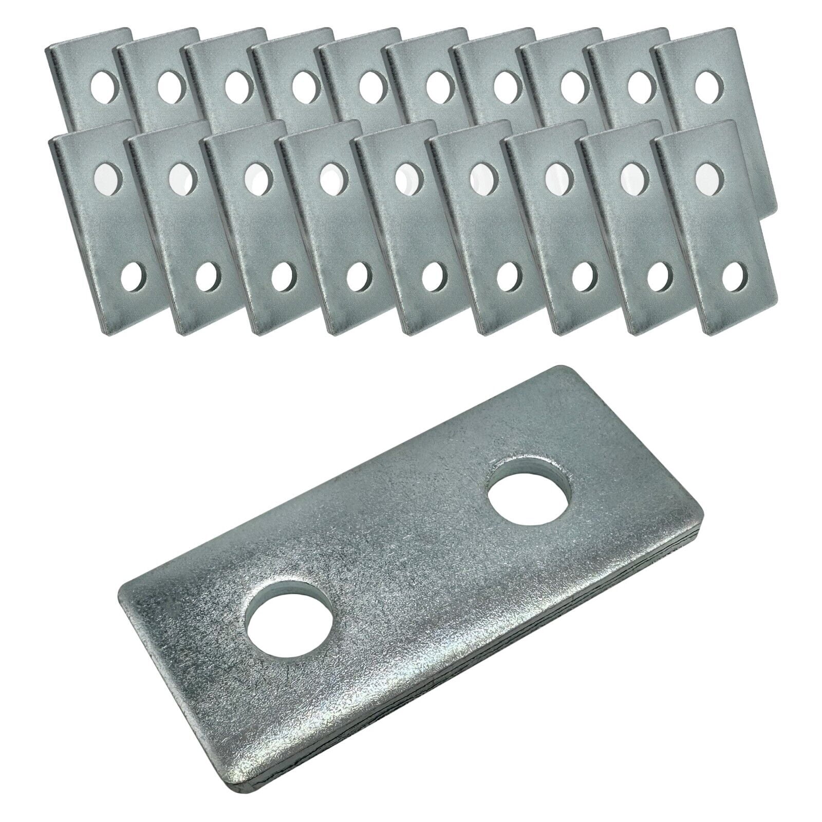 20 Pack - 2 Hole, Flat Plate Connector Bracket for 1/2" Bolt in 1-5/8 ...
