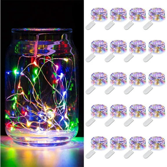 20 Pack 20 LED Fairy String Lights , Battery Operated Included, Decorative Strings for Indoor Bedroom Outdoor Wedding Party Christmas Festival