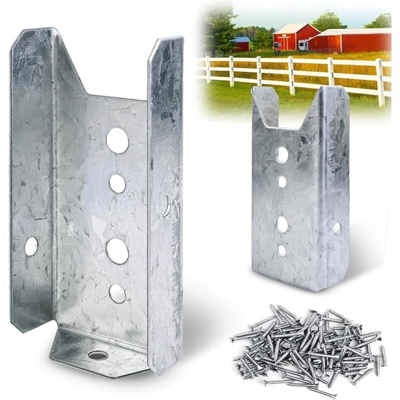 20 Pack 2X4 Brackets for Wood Rail, Fence Brackets Repair Kit Galvanized, Deck R