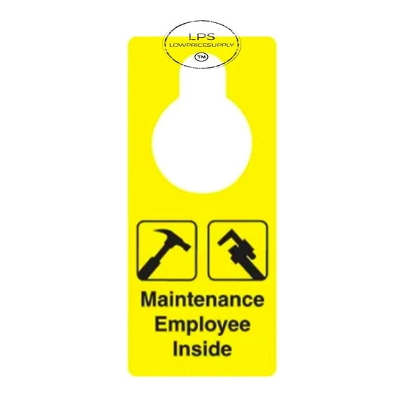 20 Pack - 3-1/2 x 8 Maintenance Hang Tag-Employee Inside