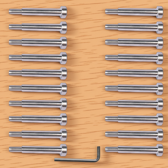 20-Pack 3/16-Inch Cable Railing Invisible Screw Fastener Kit with Allen Wrench, 316 Stainless Steel