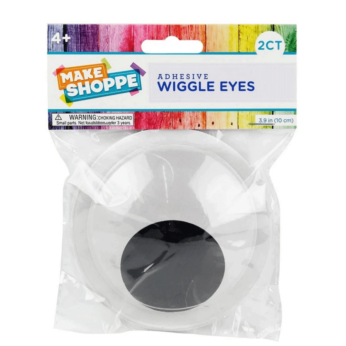 20 Pack 3.9 in Giant Adhesive Wiggle Eyes, Oversized Self Stick Googly Eyes for Crafts, Decorations, Toys, Fun, Humorous DIY Craft Supplies for Kids, Adults, Easy Peel and Stick, Bulk