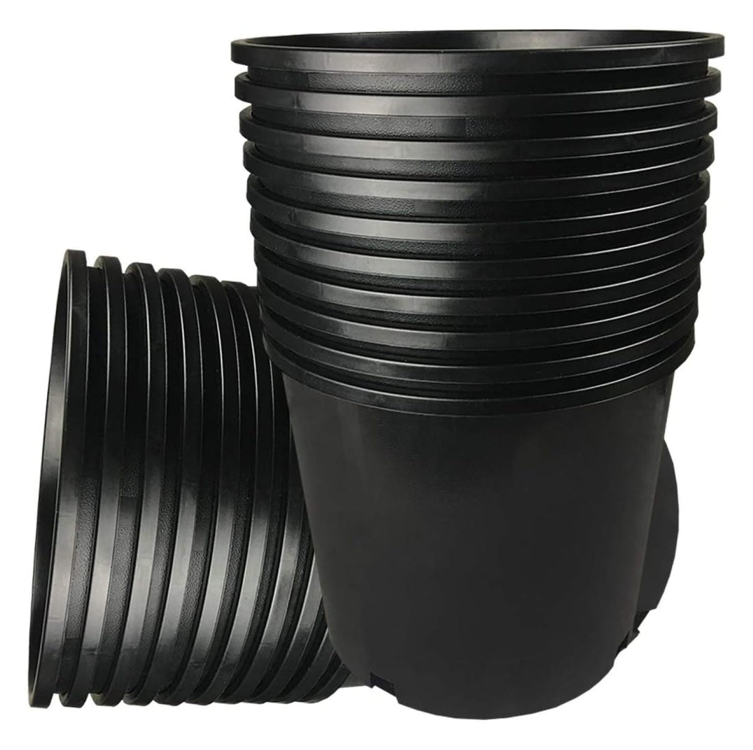 20-Pack 3 Gallon Premium Black Plastic Nursery Plant Container Garden ...