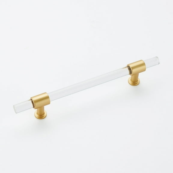 Fitviso 20 Pack 3 inch Centers to Centers Brushed Brass Cabinet Pulls Arcylic Drawer Handles