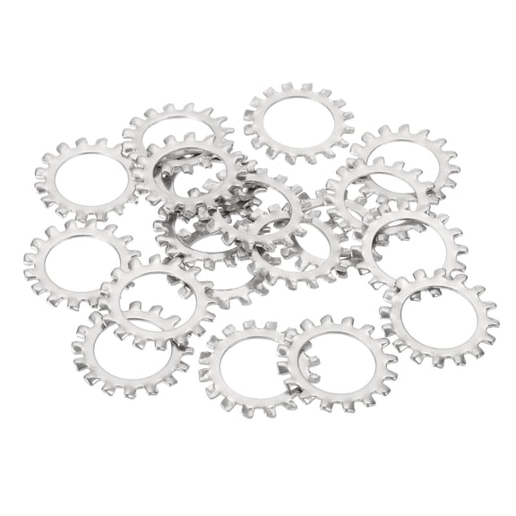 20 Pack 304 Stainless Steel External Tooth Lock Washers, M20 Star Locking Washers for Screw Bolt Mechanical Equipment Fasteners, Silver