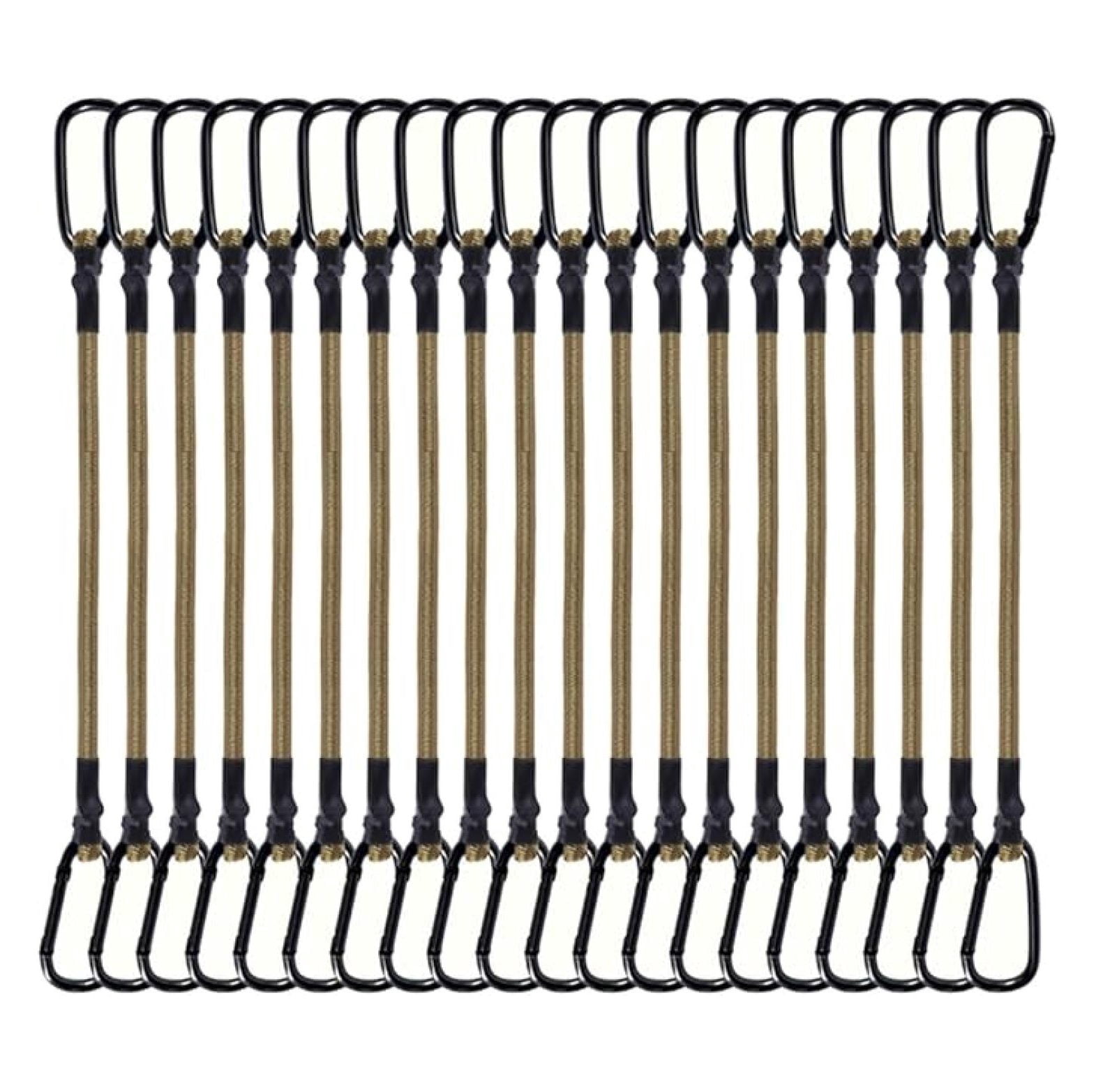20 Pack 32" Bungee Cords with Carabiner, Heavy Duty Outdoor Bungie Straps with , 200lbs Industrial Grade Elastic Bungee Rope for Securing Tarps, Backpack, Luggage, Tents, Bikes,