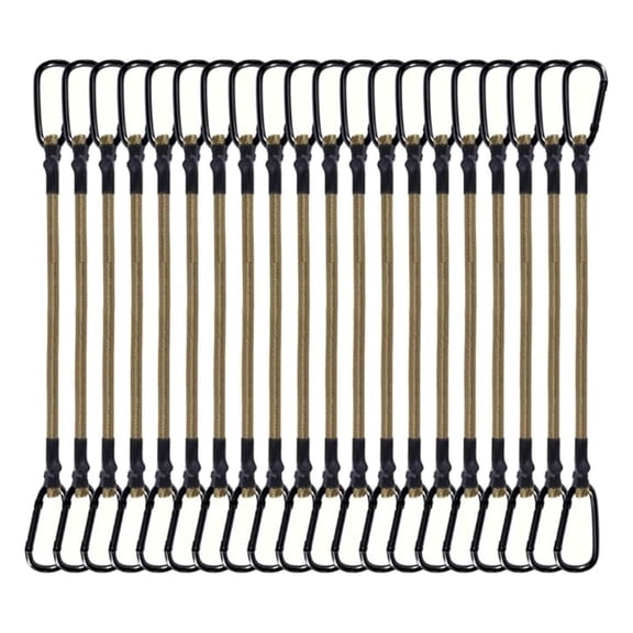 20 Pack 32" Bungee Cords with Carabiner, Heavy Duty Outdoor Bungie Straps with , 200lbs Industrial Grade Elastic Bungee Rope for Securing Tarps, Backpack, Luggage, Tents, Bikes,
