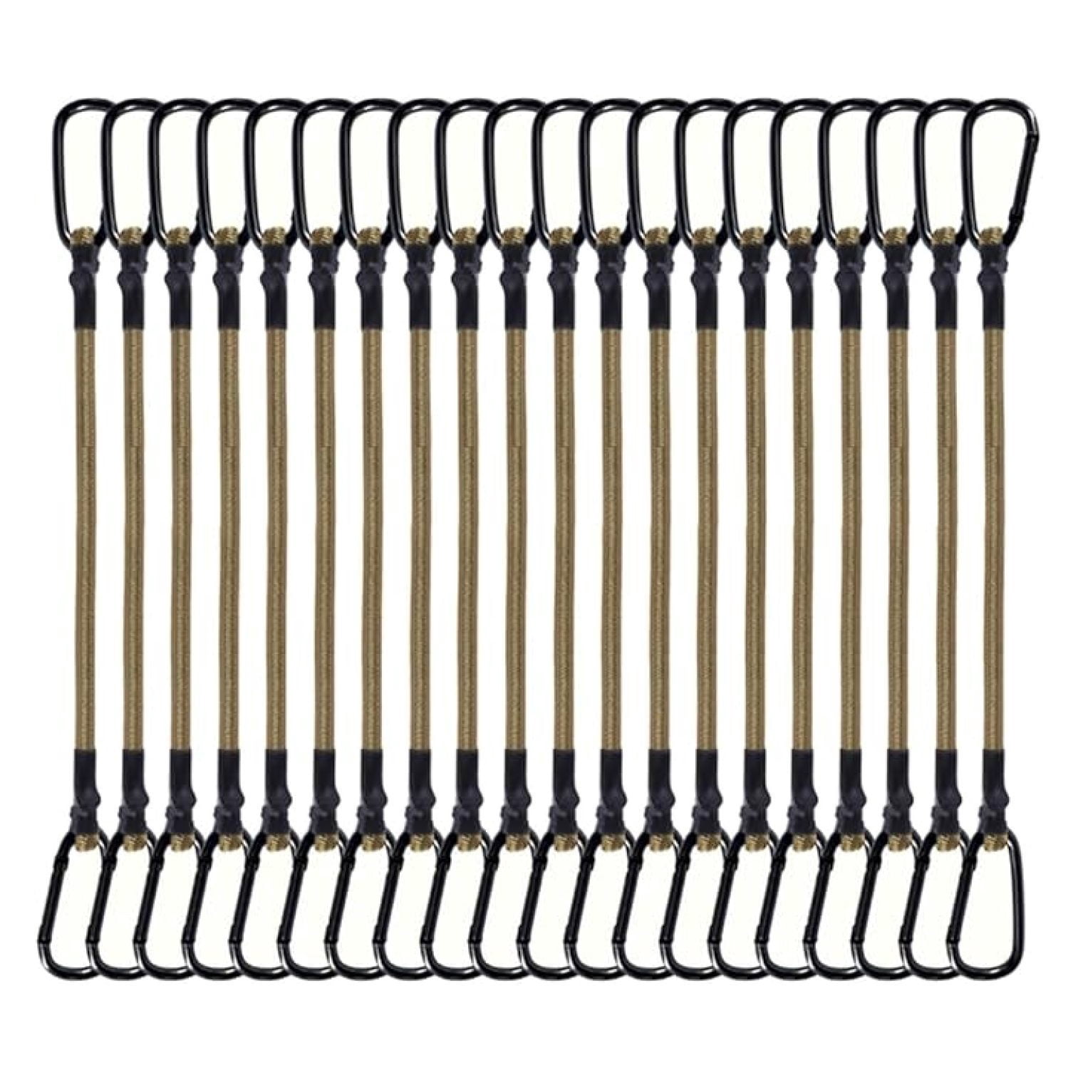 20 Pack 32" Bungee Cords with Carabiner, Heavy Duty Outdoor Bungie Straps with , 200lbs Industrial Grade Elastic Bungee Rope for Securing Tarps, Backpack, Luggage, Tents, Bikes,