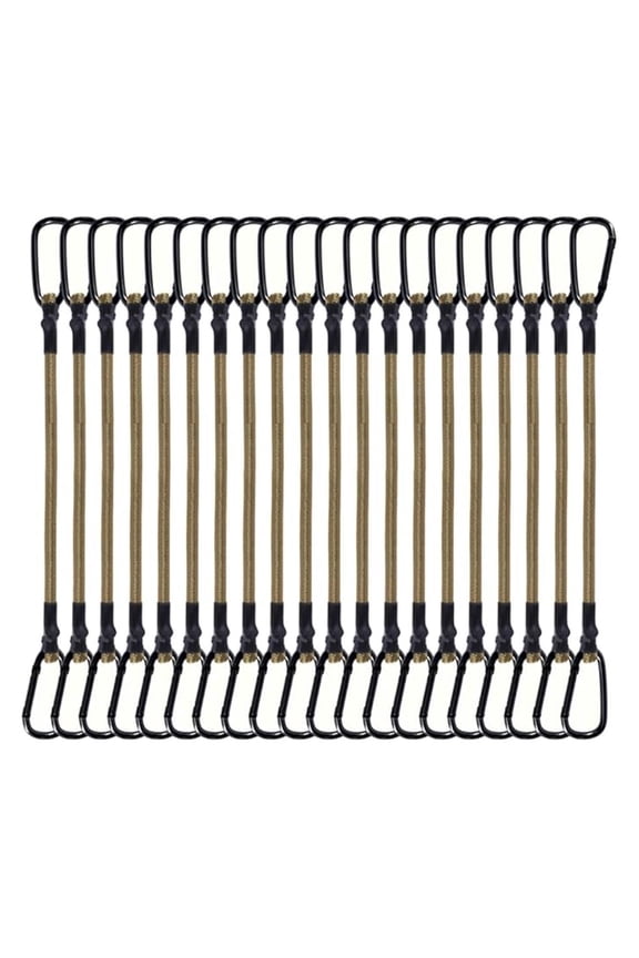 20 Pack 32" Bungee Cords with Carabiner, Heavy Duty Outdoor Bungie Straps with , 200lbs Industrial Grade Elastic Bungee Rope for Securing Tarps, Backpack, Luggage, Tents, Bikes,
