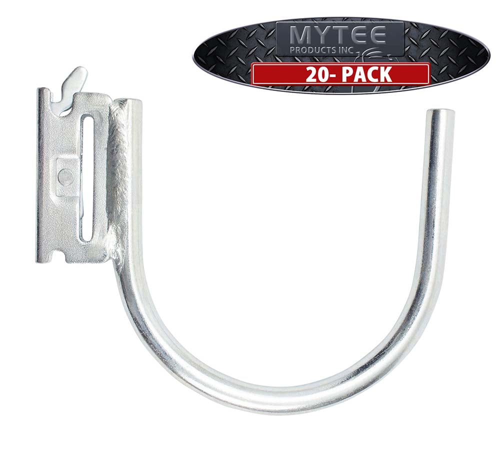 20 Pack 4.5" E-Track J Hook with ETrack Spring Fitting for Box Trucks - Steel Hanging Hook for Your ETrack Rail System - Tie Down E-Track Accessories for Enclosed Trailer, Vans & Garage