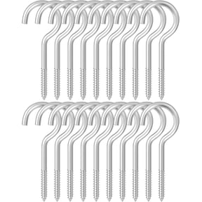 20 Pack 4 Inch Screw Hooks for Hanging Plants Hanger Hooks for Outdoor String Lights Hanging Eye Hooks Wall Wood Cabinet Ceiling Hooks for Light Plants Wind Chimes