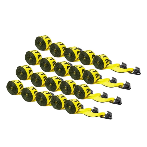 (20 Pack) 4 in. x 27 ft. Winch Strap with Flat Hook