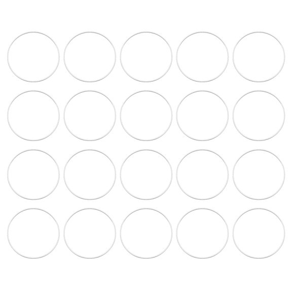 20 Pack 40mm Brass Hollow Circle Bezel Round Linking Rings(Silver)