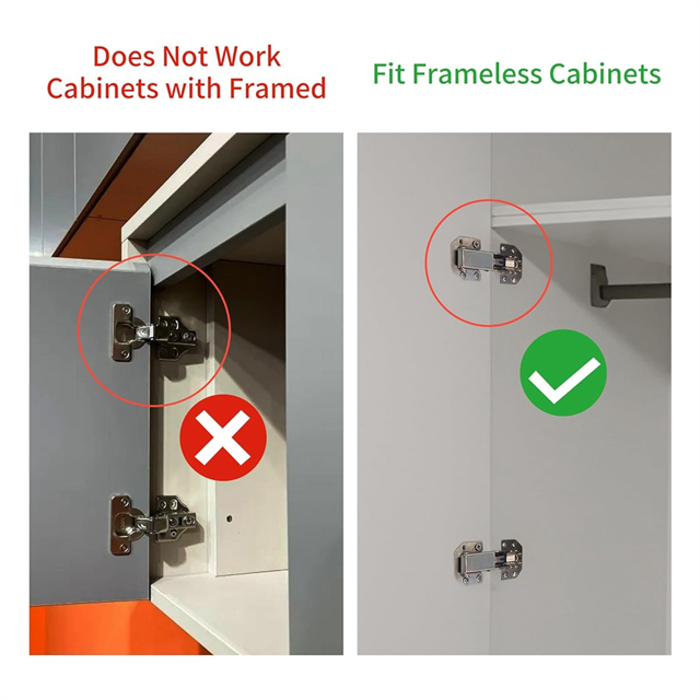 20 Pack 4Inch Hidden Kitchen Hinges,Concealed Hinges