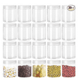 thumbnail image 1 of 20 Pack 4oz Clear Plastic Jars with Lids,Wide-Mouth Refillable Storage Containers,Empty Round Containers for Candy,Beads,Lotion,Slime Making and Food Storage, 1 of 4