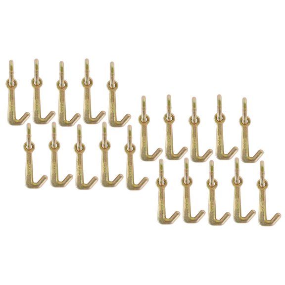(20 Pack) 5/16" Mini J Hook G70 w/ Oblong Link, 5400 lbs WLL
