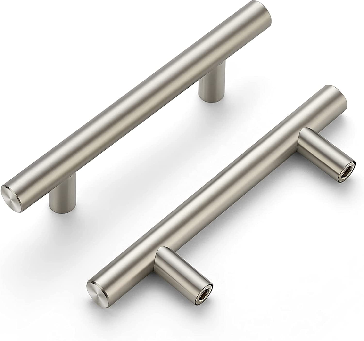 Brushed Nickel Stainless Steel Cabinet Bar Pulls with Mounting Hardware