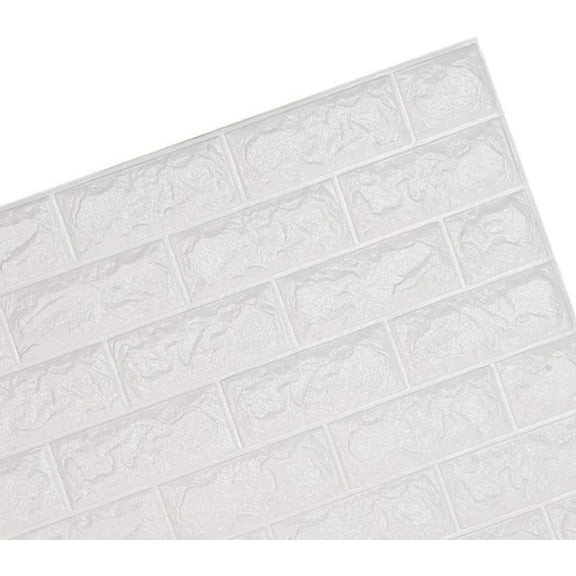 20-Pack 57.9 Sq.Ft Peel and Stick 3D Wall Panels for Interior Wall Decor, White Brick Wallpaper