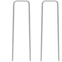 20 Pack 6 Inch Garden Stakes U-Shaped Tent Stake Heavy Duty Yard Ground Pin Lawn Spikes for Landscaping Weed Barrier Fabric, Green