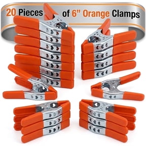 20 Pack 6-Inch Heavy Duty Metal Spring Clamps 2.5" Jaw Opening, Strong Grip Large Clips for Woodworking, Photography Backdrops, Crafts, DIY Projects
