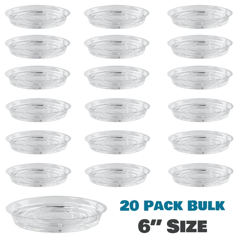 30 Pack Plant Saucers for Indoors 6 Inches Plant Trays for Pots Plastic  Trays for Plants Square Plant Drip Trays for Potted Plants Flower Pot  Saucers