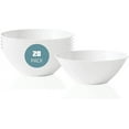 thumbnail image 1 of [20 Pack - 6 oz] Plastic Soup Bowls Disposable Silver Rimmed Plastic Dinner Bowls, Salad Bowls - Cereal Bowls for Holidays, Parties, Weddings, Fancy Disposable Dinnerware - Posh Setting, 1 of 6