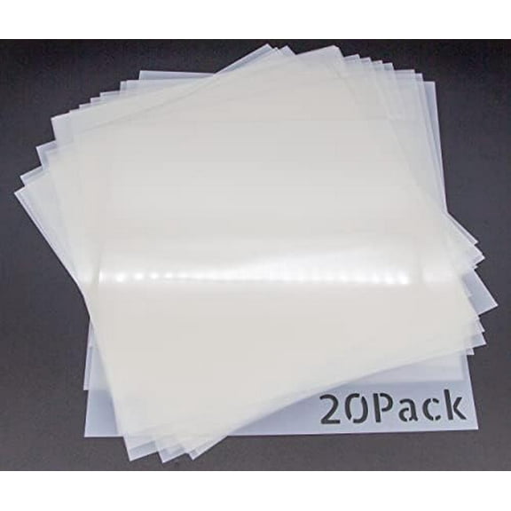 20 Pack 7.5mil Mylar Sheets, 12 X 12 Inch Stencil Paper for Cricut, Laser Cutting, Template Plastic for Quilting, Blank Plastic Sheets for Crafts, Food Grade Mylar Stencil Sheets