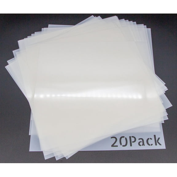 20 Pack 7.5mil Mylar Stencil Sheets, 12x12 Inch Template Plastic for Cricut, Laser Cutting, Quilting, DIY Crafts,Safe Stencil Paper, White