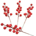 thumbnail image 1 of 20-Pack 7-Inch Artificial Berry Picks - Red Holly Berry Stems for Christmas Tree, Wreath Crafts, and Wedding Home Decor, 1 of 5