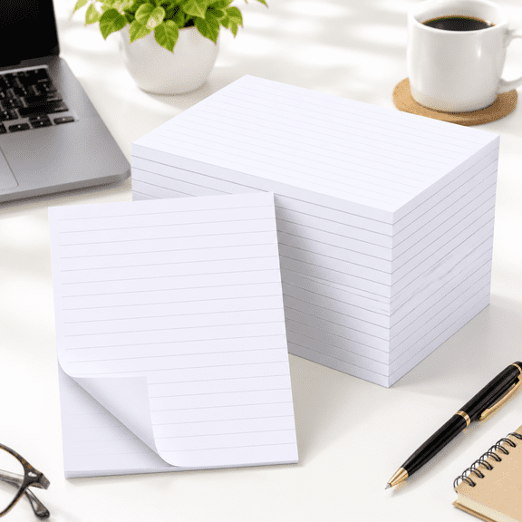 20 Pack 8.5 x 11 Inch Blank White Memo Note Pads, 50 Sheets Each
