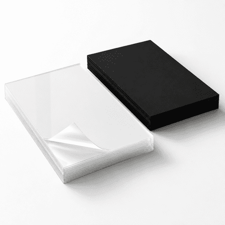 20 Pack 8.5x11 Inch Un-punched Report Covers, 10 Pack Clear & 10 Pack Black Plastic Binding Sheets