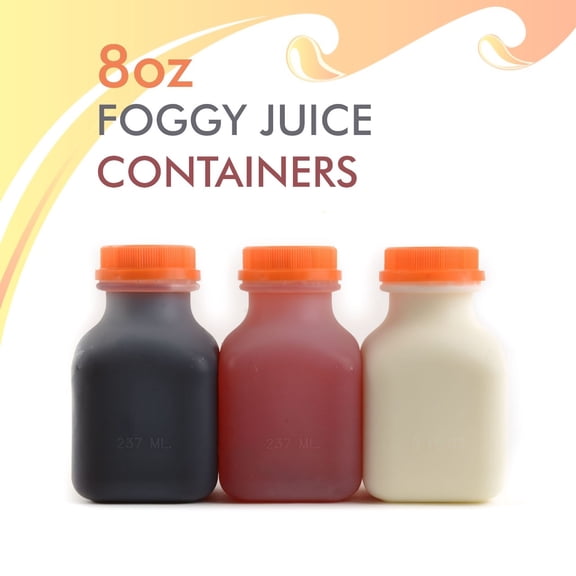[20 Pack] 8 oz Empty Plastic Juice Bottles with Tamper Evident Caps - Smoothie Bottles - Ideal for Juices, Milk, Smoothies, Picnic's, Nutcracker, Meal Prep , Juice Containers by EcoQuality