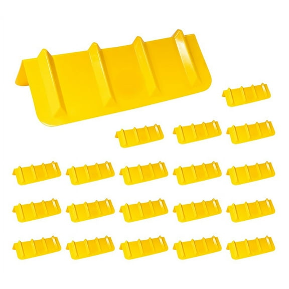 20 Pack 8"x8"x36" Yellow Flatbed Corner Protector - V Shaped Edge Guard for Tie-Down Winch & Ratchet Straps - Plastic Corner Protector for Flatbed Trailer Cargo Load
