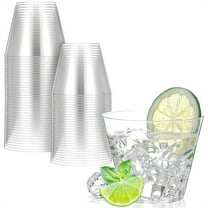 20 Pack 9 oz Disposable Beverage Cups,Clear Plastic Cocktail Glasses,Bulk Cold Drink Tumblers,Iced Coffee Cups,for Wedding, Mother's Day, Thanksgiving & Birthday Party By HXRH