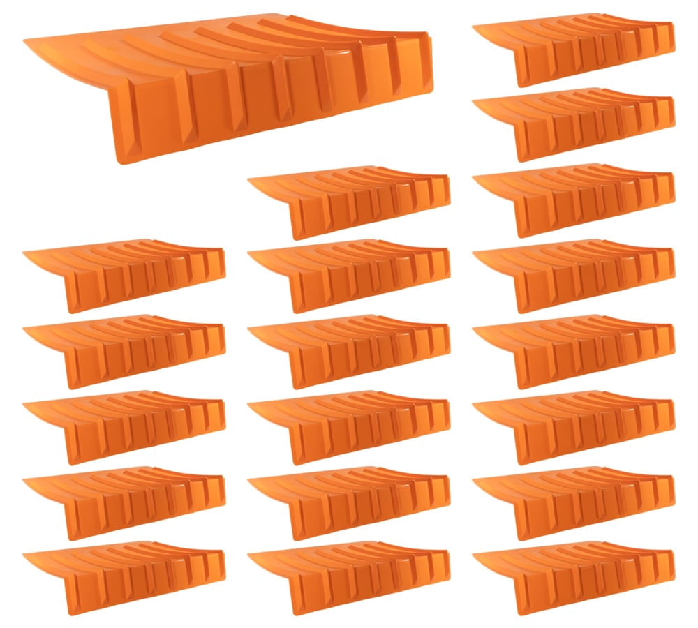 (20 Pack) 9"x48"x36" (Drop) Brick Guard V Shaped Corner Protector - Orange Edge Guard - Weather & Abrassion Resistant - Fit upto 7 straps of 4"