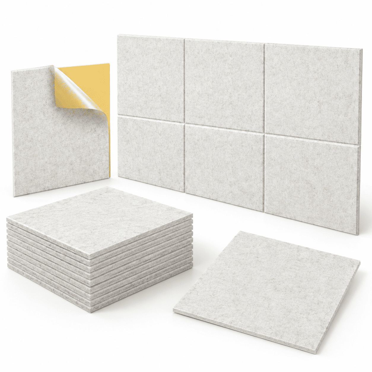 20 Pack Acoustic Panels With Sadhesive Sound Proof Foam For Wall ...