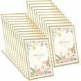 20 Pack Acrylic Sign Holder 5x7 Gold Frames, Plastic Sign Holder 5x7 ...