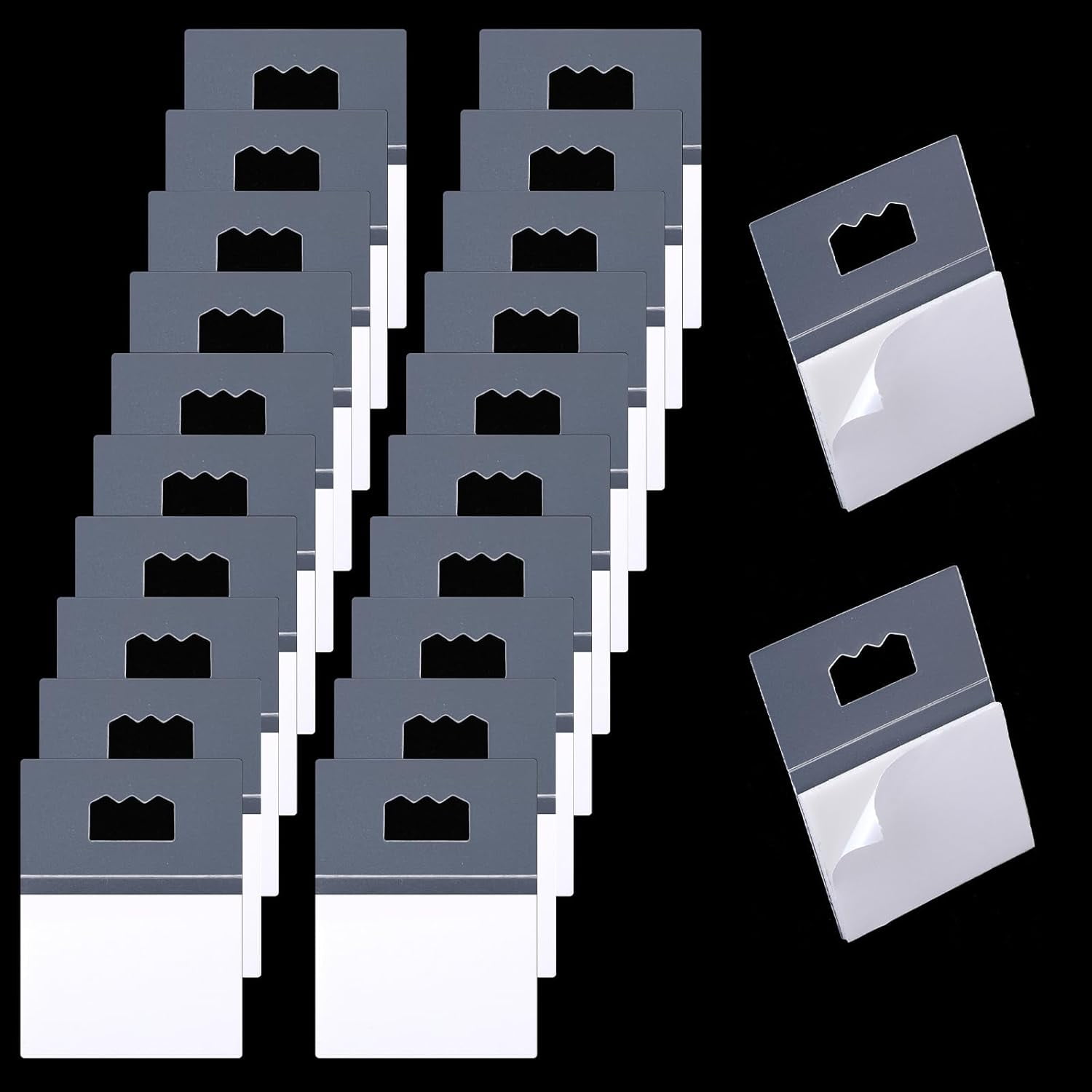 20 Pack Adhesive Picture Hangers, Plastic No Nail Picture Hangers Clear