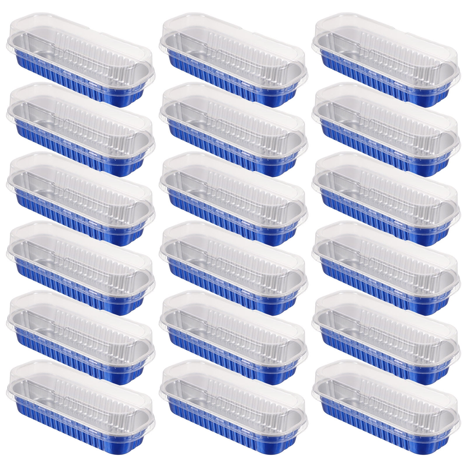 ETEREAUTY 20Pcs Rectangle Mini Loaf Pans With Lids,Mini Cake Pans with
